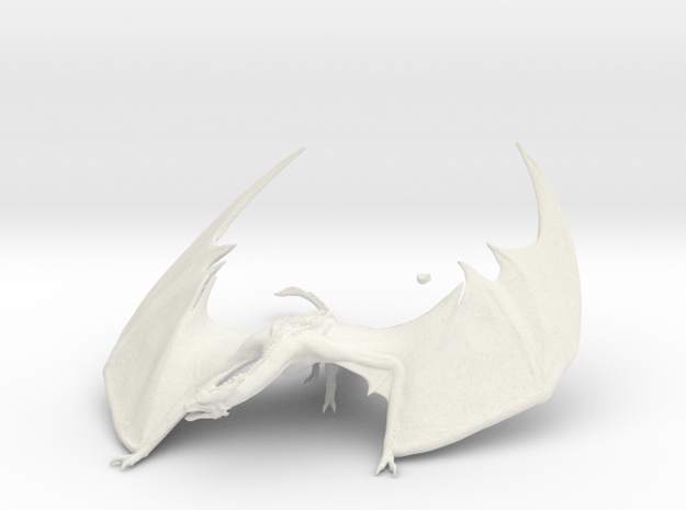 Dragon crawlin 13cm in White Natural Versatile Plastic