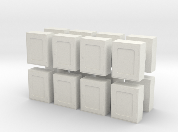 Fire Hose Box (x16) 1/87 in White Natural Versatile Plastic