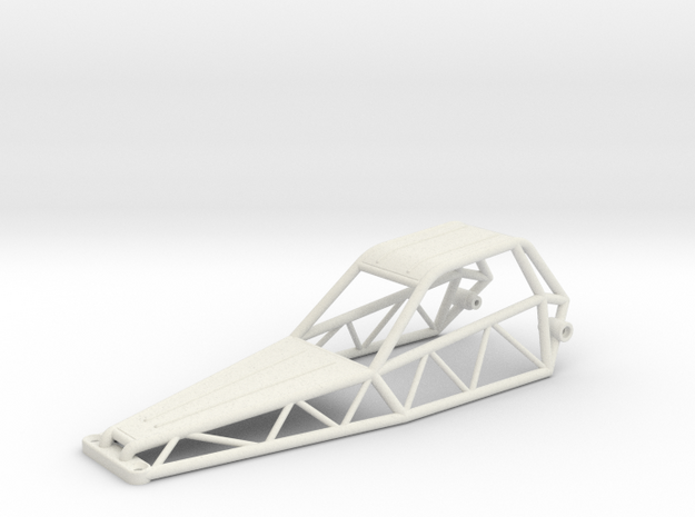 Ultima-Mid single-seater roll-cage V7 in White Natural Versatile Plastic