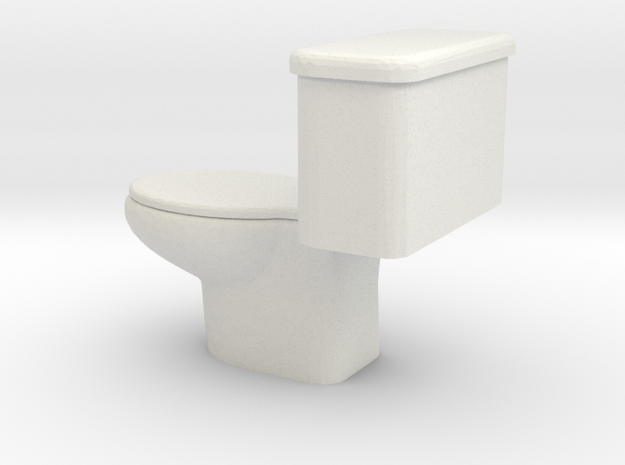 1/64 toilet in White Natural Versatile Plastic: 1:64 - S