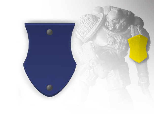 10x Blank - Italian Shoulder Shields in Tan Fine Detail Plastic