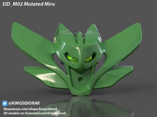 SID_M02 Mutated Miru for Bionicle in Green Processed Versatile Plastic