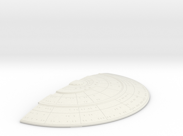 1/2500 Orion Class Front Upper Saucer Ultra-Detail in White Natural Versatile Plastic