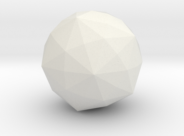 Disdyakis Triacontahedron in White Natural Versatile Plastic