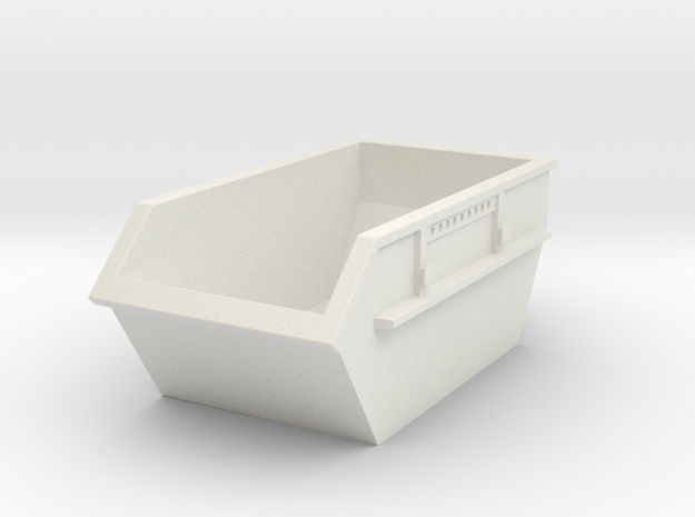Construction Waste Container 1/48 in White Natural Versatile Plastic