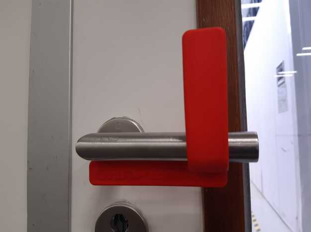 Touchless Door Opener (Right) by Shapeways in White Natural Versatile Plastic