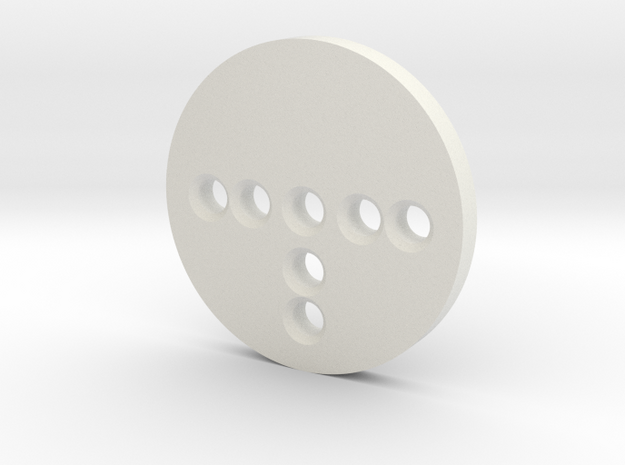 Pogo Pin Cap in White Natural Versatile Plastic