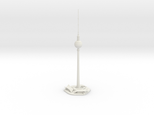 Berliner Fernsehturm (1:2000) in White Natural Versatile Plastic