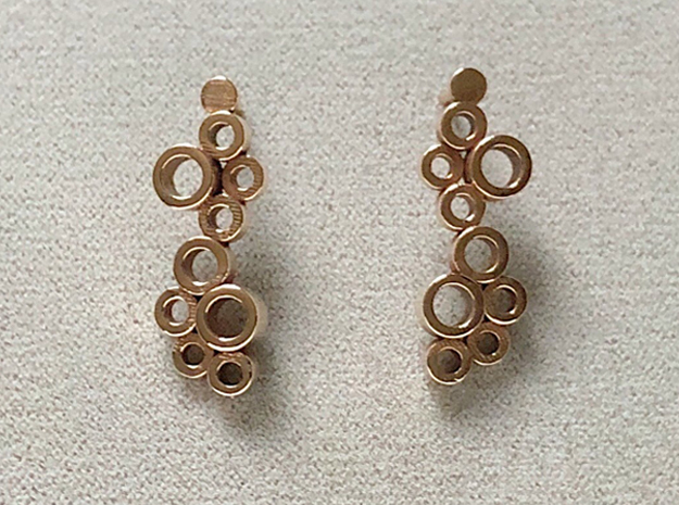 Polka Dot Earrings (Posts)  in Natural Bronze