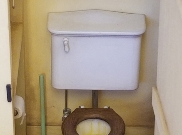 Toilet tank in Clear Ultra Fine Detail Plastic