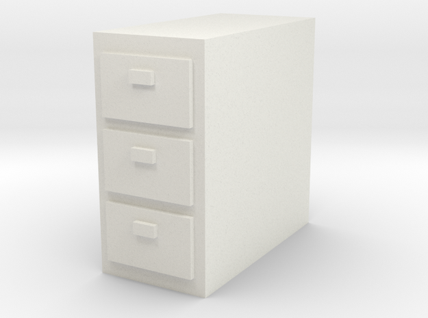 Office Cabinet 1/24 in White Natural Versatile Plastic