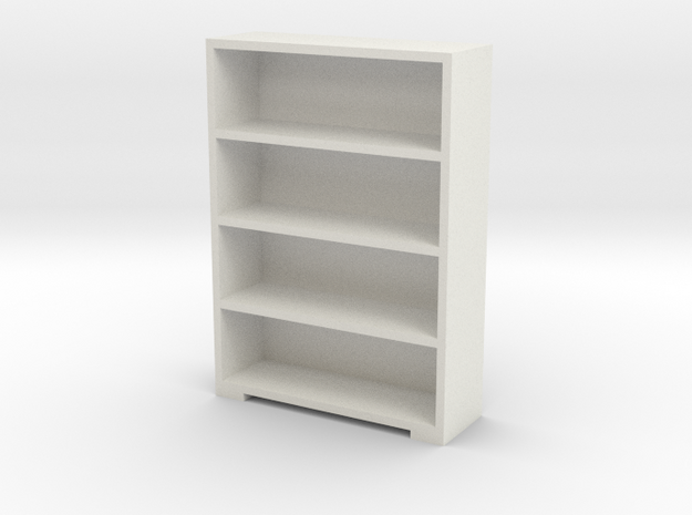 Bookshelf 1/24 in White Natural Versatile Plastic