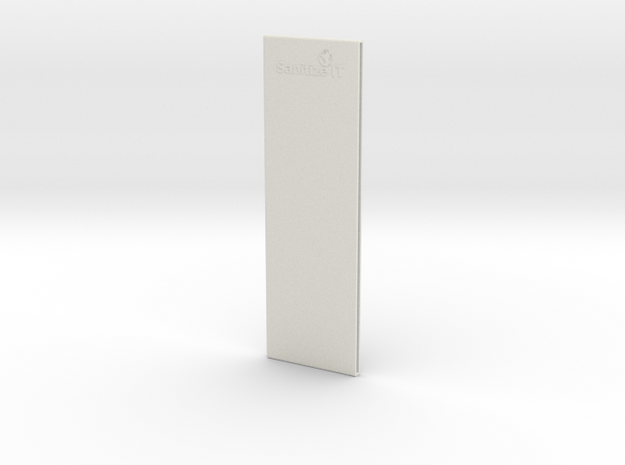 Rectangular Door Handle Cover in White Natural Versatile Plastic