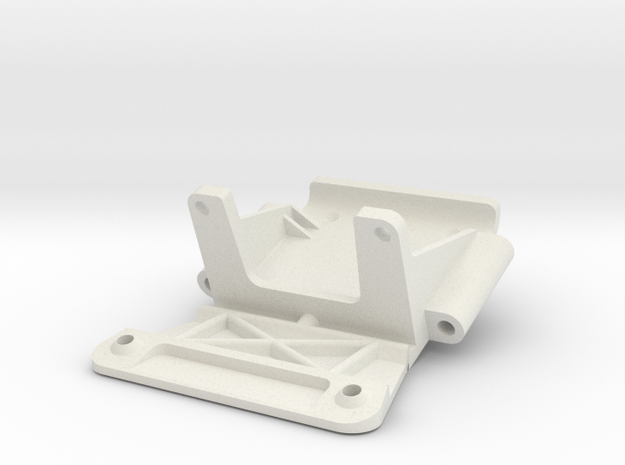 Schumacher cougar lower suspension plate bulkhead in White Natural Versatile Plastic