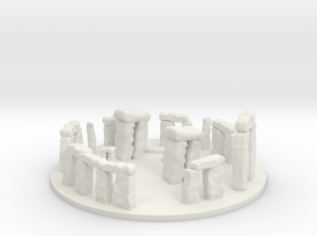 Stonhenge Epic Scale miniature for games micro in White Natural Versatile Plastic