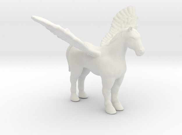 Pegasus 1/60 DnD miniature fantasy games and rpg in White Natural Versatile Plastic