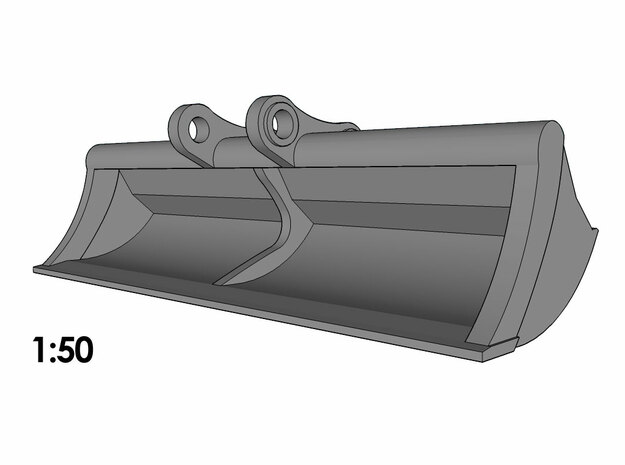 1:50 - Ditch Cleaning Bucket for 20-25t excavators in Tan Fine Detail Plastic