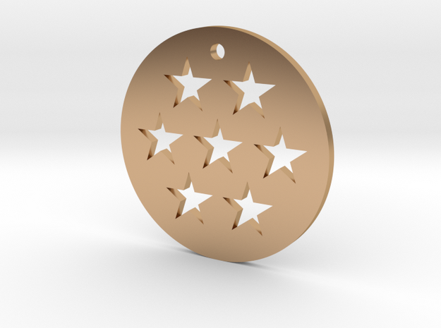Seven Star Dragon Ball Charm in Polished Bronze