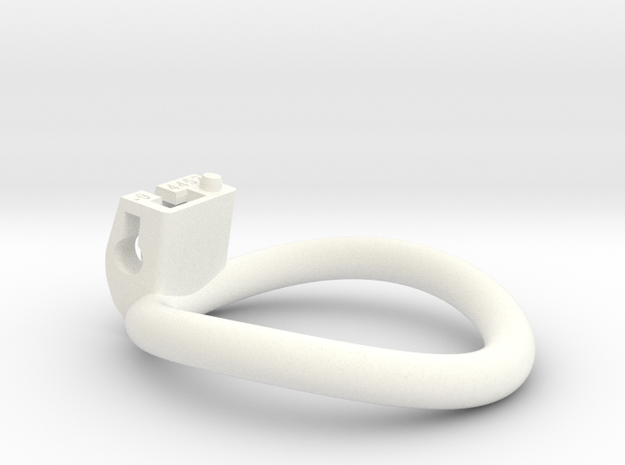 Cherry Keeper Ring - 44x52mm Tall Oval -9° ~48.1mm in White Processed Versatile Plastic
