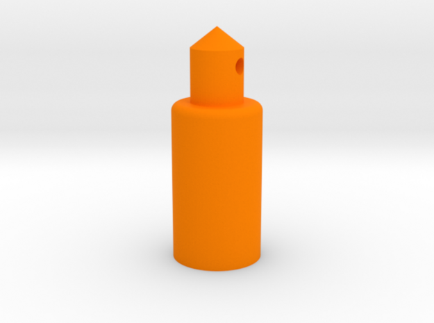 Round Battery Post in White Natural Versatile Plastic