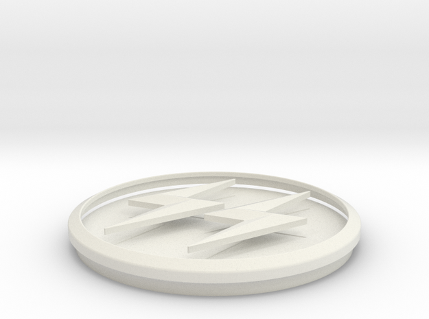 CW Earth X Reverse Flash Emblem in White Natural Versatile Plastic