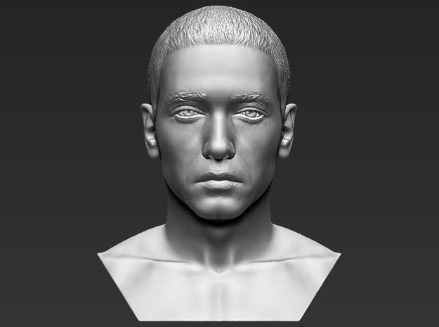 Eminem bust in White Natural Versatile Plastic