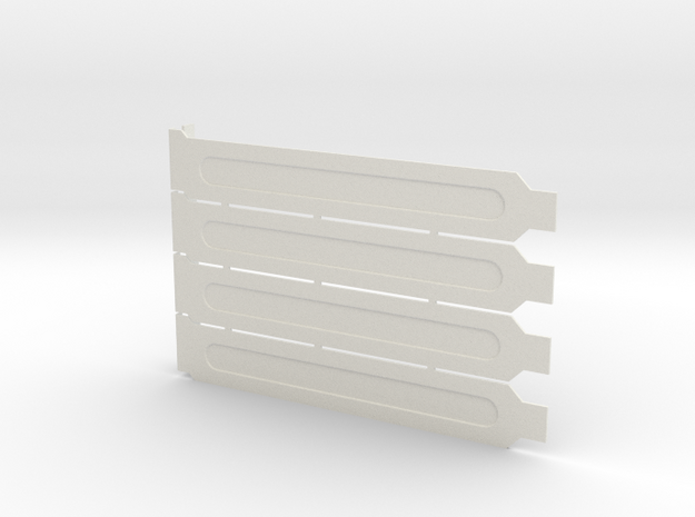 Computer Expansion Slot Cover Plates in White Natural Versatile Plastic
