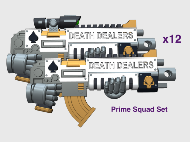12x Death Dealers - Primefire X1 : Prime Squad Set in Tan Fine Detail Plastic