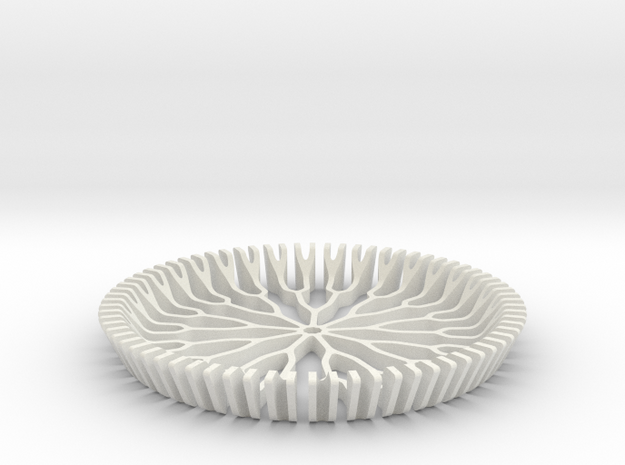 Branch Coaster | XL in White Natural Versatile Plastic