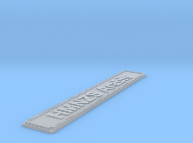 Nameplate HMNZS Arabis in Smoothest Fine Detail Plastic
