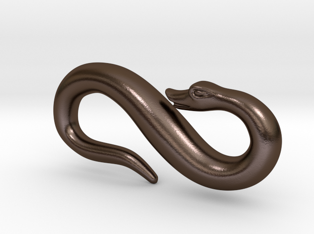 Serpent belt hook, 17thC style in Polished Bronze Steel