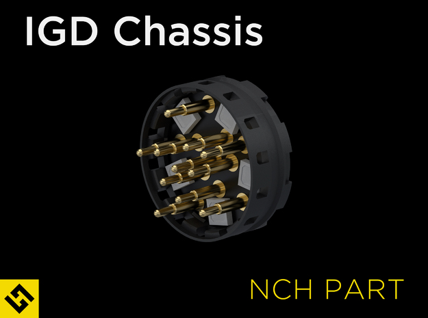 IGD Chassis - NPXL Connector Holder in Black Natural Versatile Plastic