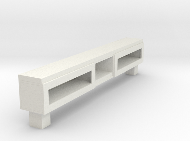 Modern Miniature 1:12 Sideboard in White Natural Versatile Plastic: 1:12