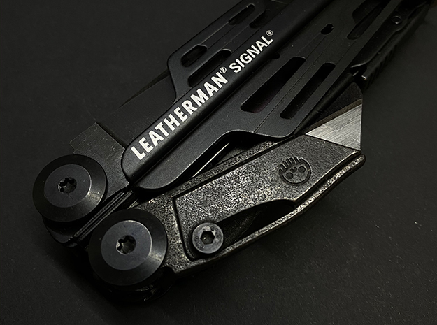 Leatherman Signal Utility Knife Blade in Polished Bronzed-Silver Steel