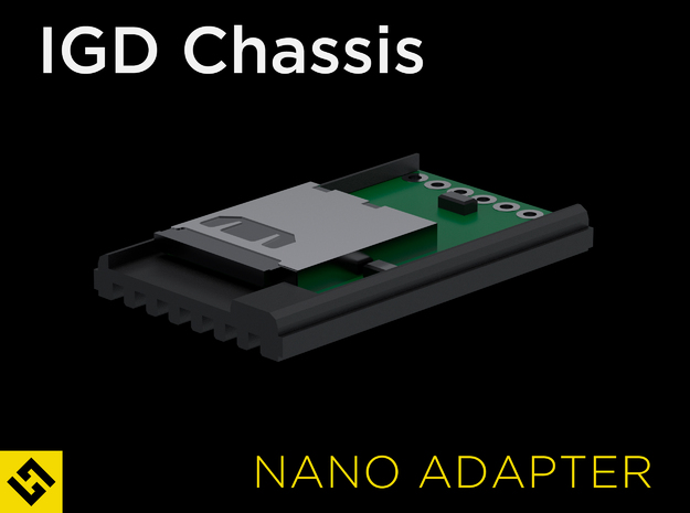 IGD Chassis - Nano Biscotte Adapter in Black Natural Versatile Plastic