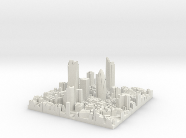 3D London Puzzle Junior in White Natural Versatile Plastic