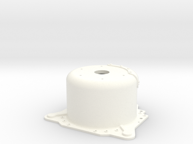 1/12 Lenco 9.4" Dp Bellhousing (No Starter Mnt) in White Processed Versatile Plastic