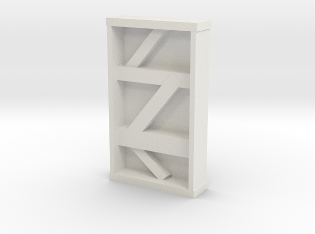 Modern Miniature 1:24 Cabinet in White Natural Versatile Plastic: 1:24