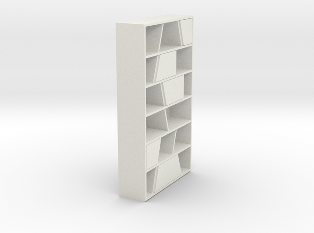 Modern Miniature 1:24 Cabinet in White Natural Versatile Plastic: 1:24