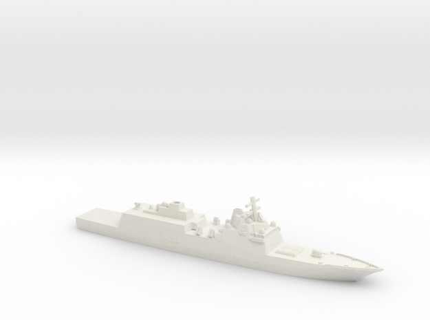 1/600 Scale US Navy New Frigate in White Natural Versatile Plastic