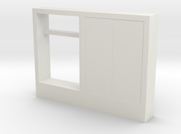 Modern Miniature 1:48 Hallway Furniture in White Natural Versatile Plastic: 1:48 - O