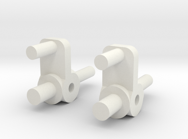 Auldey Race-tin Knuckles Front Suspension - 2mm in White Natural Versatile Plastic