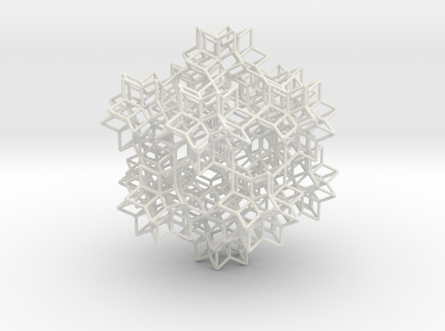rhombic hexecontahedra, 20 in White Natural Versatile Plastic