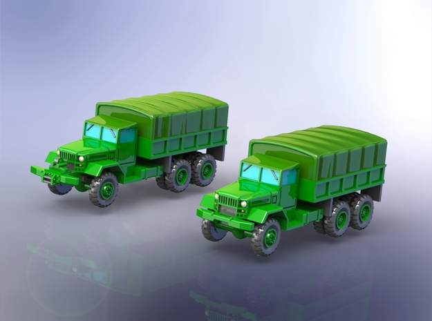 M125 & M125A1 Heavy Trucks 1/220 in Tan Fine Detail Plastic