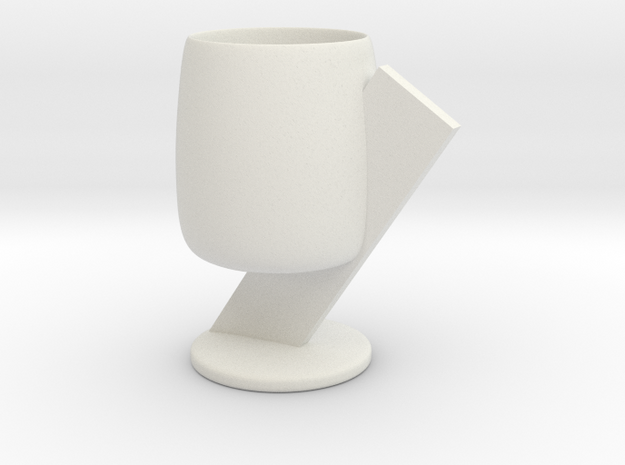 Cup 04 (small) in White Natural Versatile Plastic