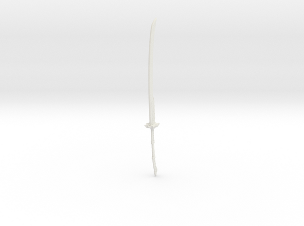 Miniature Mizutsune Longsword - Monster Hunter - 1 in White Natural Versatile Plastic
