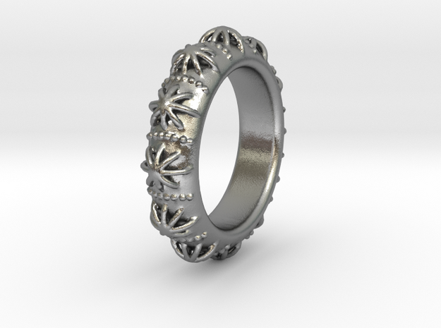 Decorative Ring  in Natural Silver