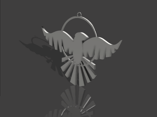 Bird Charm in Natural Silver