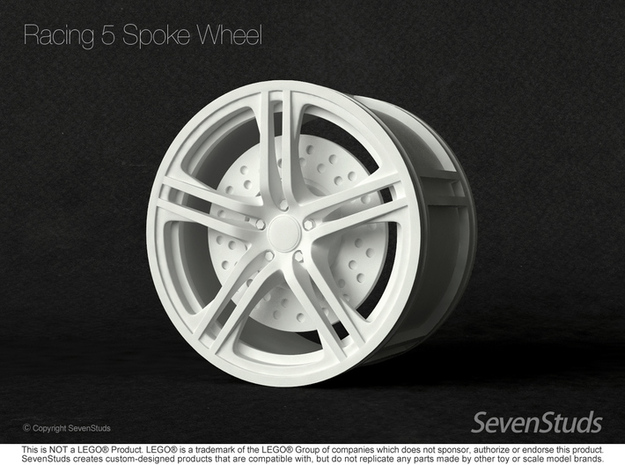 Racing Wheel 01_62.3mm in White Natural Versatile Plastic
