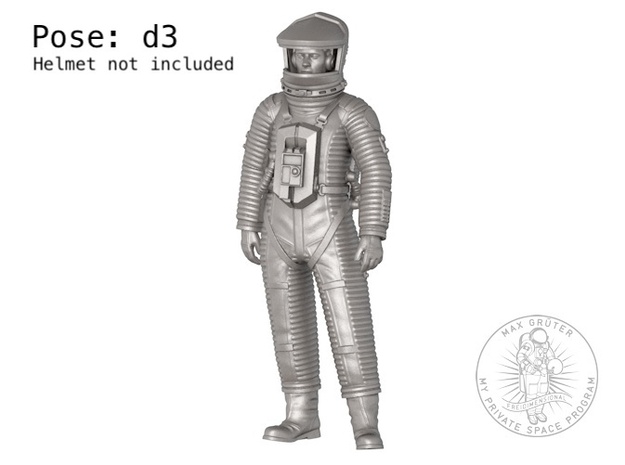 SF Lunar Astronauts 1:32 in Tan Fine Detail Plastic: d00